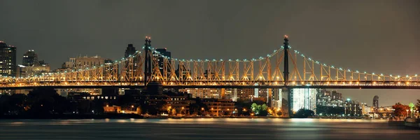 Queensboro Bridge på natten — Stockfoto