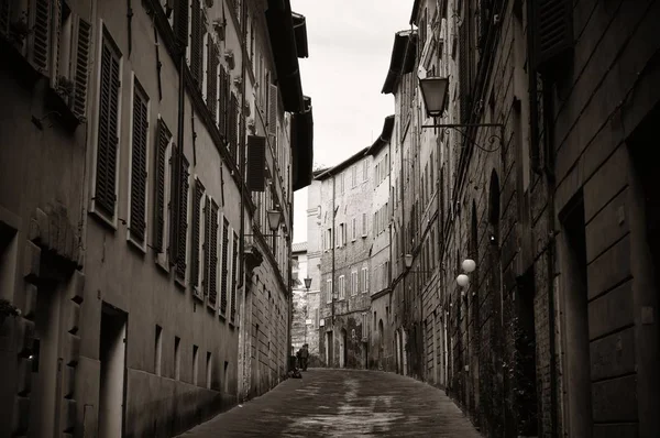 Vista Rua Com Edifícios Antigos Siena Itália — Fotografia de Stock