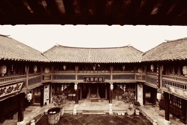 Local Bai Style Courtyard Dali Old Town Yunnan China — Stock Photo, Image