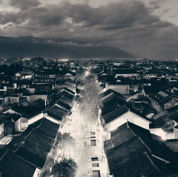 Dalí Vista Azotea Del Casco Antiguo Atardecer Yunnan China —  Fotos de Stock