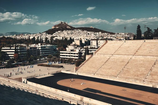 Panathenaisk Stadion Athen Hellas – stockfoto