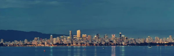 Ночной Вид Город Ванкувер — стоковое фото
