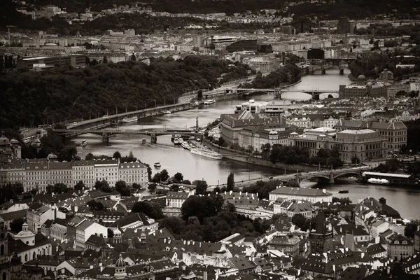 Skyline Praga Puente Sobre Río República Checa — Foto de Stock