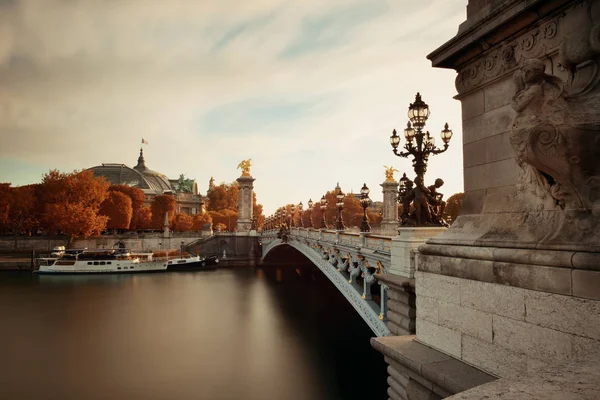 Alexandre Iii Bridge Och Floden Seine Paris Frankrike — Stockfoto