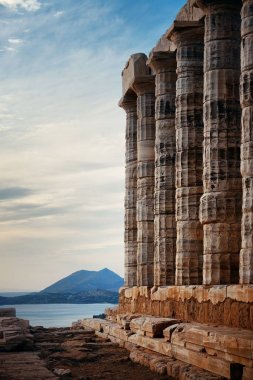 Temple of Poseidon near Athens, Greece. clipart