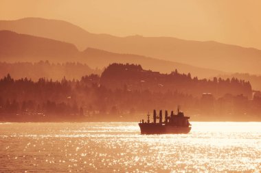 Deniz Vancouver, Kanada'da bir kargo gemisiyle