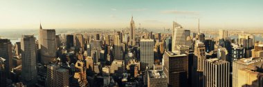 New York City gökdelenleri Çatı manzarası.