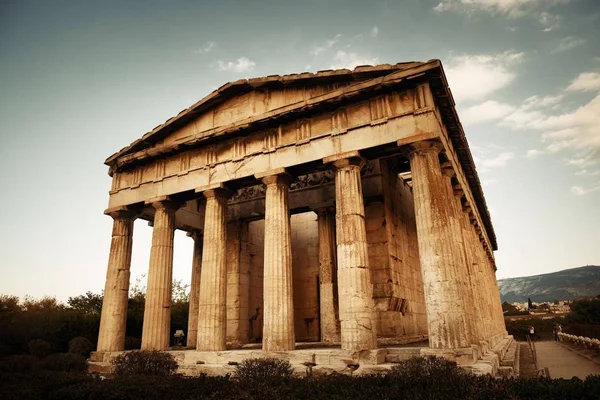 Temple Hephaestus Close Seup View Athens Greece — стоковое фото