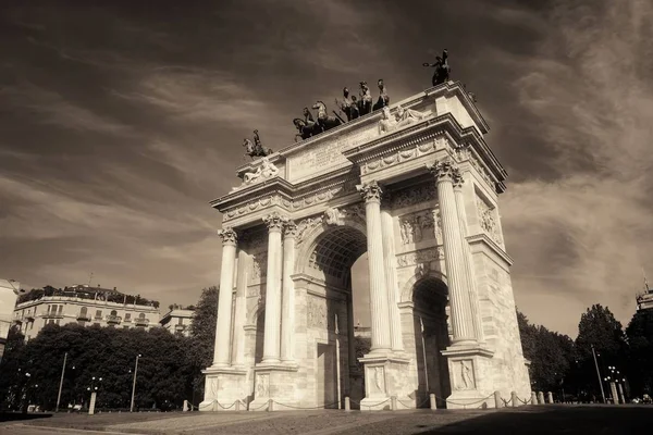 Arco de la Paz Milán primer plano — Foto de Stock