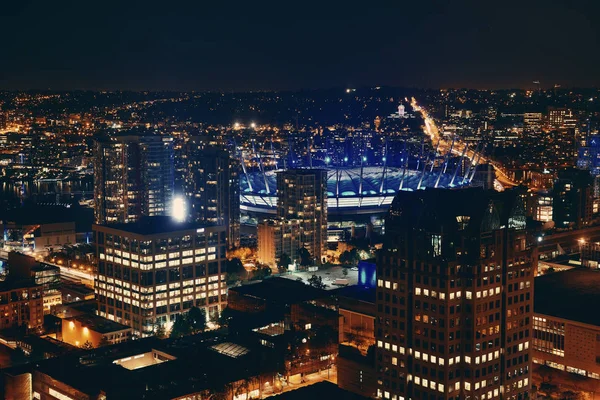 Blick Auf Das Dach Von Vancouver Mit Städtischen Architekturen Der — Stockfoto