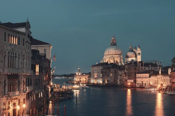 Gran Canal Venecia Por Noche Italia — Foto de Stock