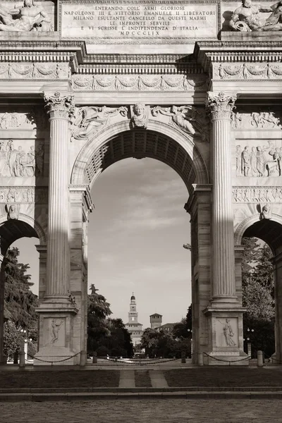 Arch of Peace Milan closeup — Stock Photo, Image