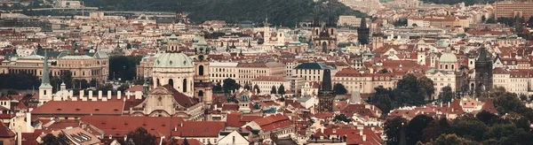 Praga Vista Panorâmica Telhado Com Edifícios Históricos Panorama República Checa — Fotografia de Stock