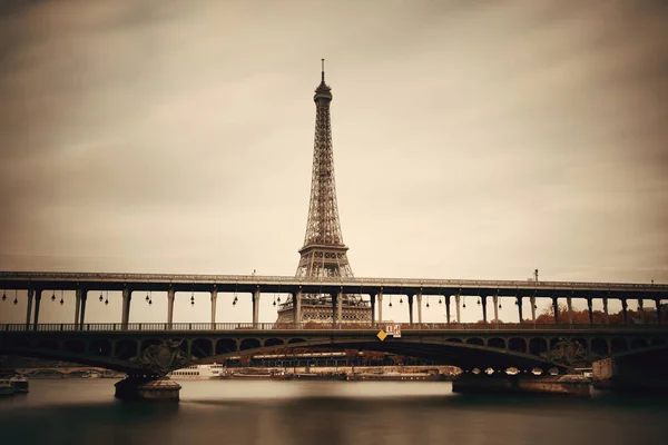 Floden Seine Och Eiffeltornet Paris Frankrike — Stockfoto