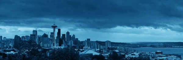 Kerry Park Tan Space Needle Seattle Şehir Merkezi Gökyüzü Manzarası — Stok fotoğraf