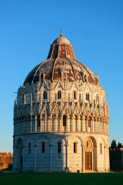 Talya Kilise Kubbesi Olan Pisa Piazza Dei Miracoli — Stok fotoğraf