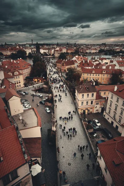 Краєвид Дах Праги Історичними Будівлями Чехії — стокове фото
