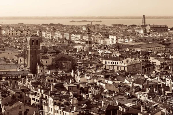 Skyline Venice Oglądany Góry Wieży Zegarowej Placu Włochy — Zdjęcie stockowe