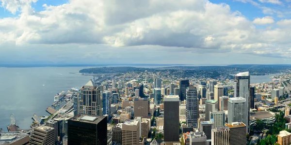 Seattle Roof Panorama Άποψη Αστική Αρχιτεκτονική — Φωτογραφία Αρχείου