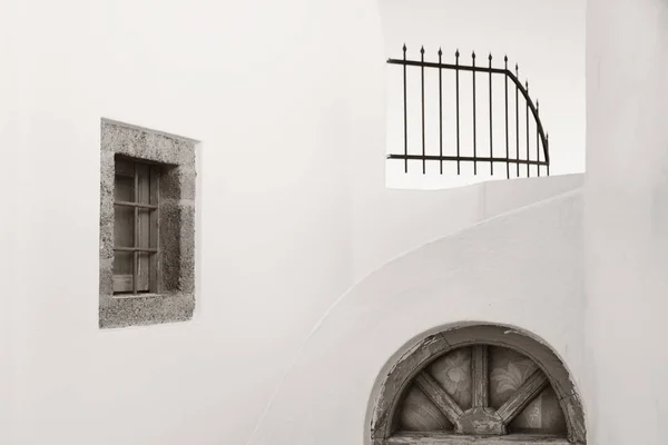 Санторини Остров Традиционной Архитектурой Греции — стоковое фото