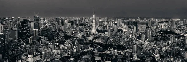 Tokyo Tower Urban Skyline Rooftop View Την Νύχτα Ιαπωνία — Φωτογραφία Αρχείου