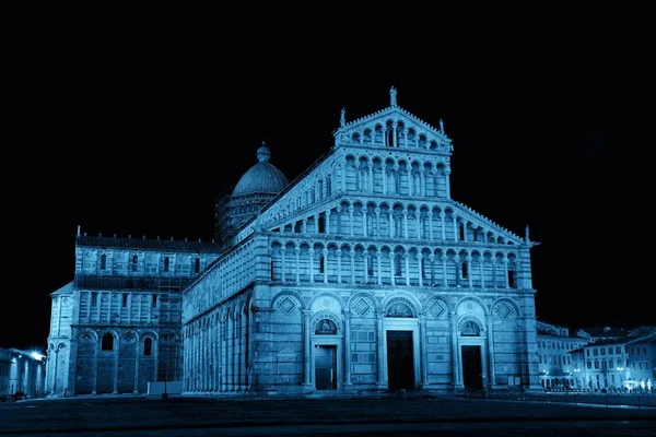 Собор Яцца Деі Міраколі Або Площа Чудес Пізі Італія Вночі — стокове фото