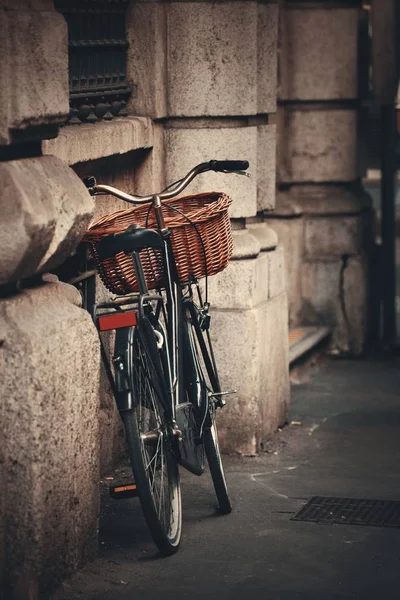 Bicicleta Parque Rua Milão Itália Milão Segundo Mais Populoso Itália — Fotografia de Stock