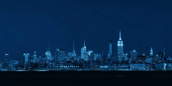 Νέα Υόρκη Στο Κέντρο Του Ορίζοντα Ουρανοξύστες Πάνω Hudson River — Φωτογραφία Αρχείου