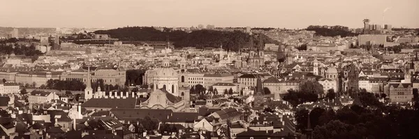 Praga Vista Panorâmica Telhado Com Edifícios Históricos Panorama República Checa — Fotografia de Stock