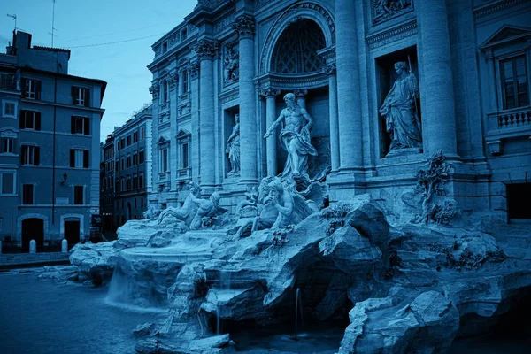 Fonte Trevi Com Estilo Barroco Como Famosa Atração Turística Roma — Fotografia de Stock