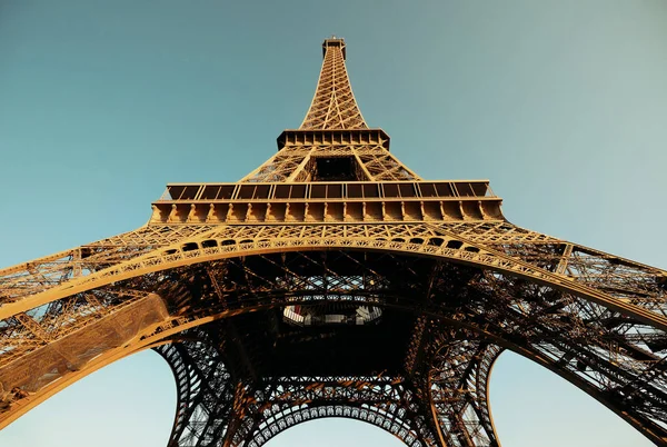 Eiffel Tower Closeup View Famous City Landmark Paris — Stock Photo, Image