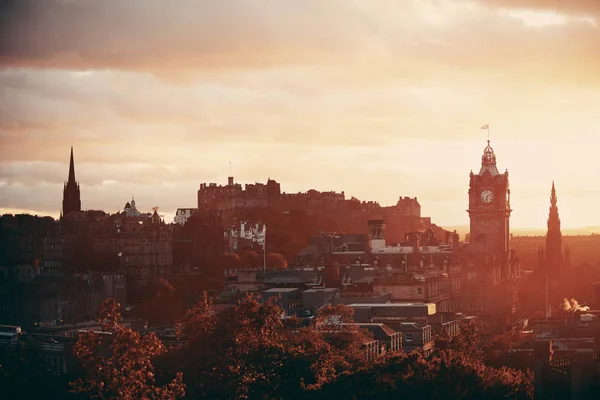 Edinburgh City Skyline Sett Utifrån Calton Hill Förenade Kungariket — Stockfoto