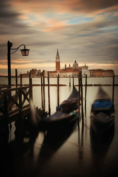 Parque Góndola Agua San Giorgio Maggiore Isla Venecia Amanecer Italia — Foto de Stock
