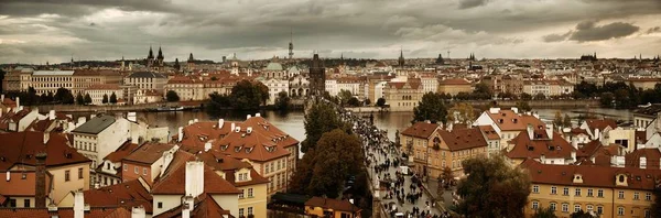 Toit Panoramique Prague Avec Panorama Sur Les Bâtiments Historiques République — Photo