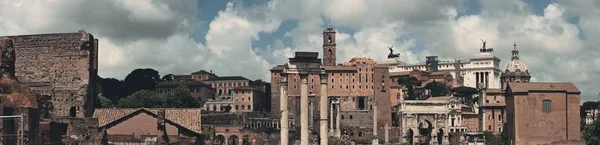 Forum Rome Avec Ruines Bâtiments Historiques Italie — Photo