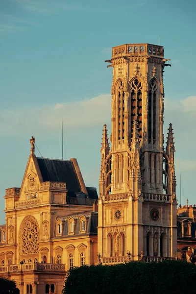 Chiesa Saint Germain Auxerrois Tramonto Parigi Francia — Foto Stock