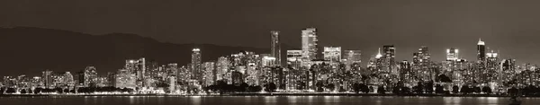 Ciudad Vancouver Skyline Por Noche —  Fotos de Stock