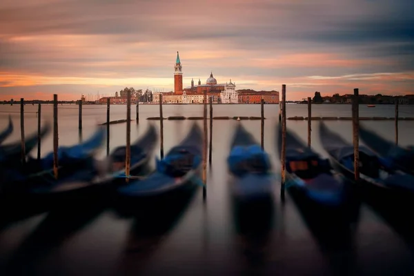 Parque Góndola Agua San Giorgio Maggiore Isla Venecia Amanecer Italia — Foto de Stock