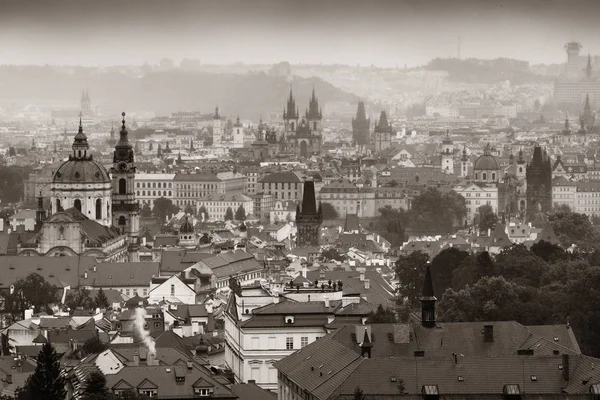 Praha Panorama Střechy Historickými Budovami České Republice — Stock fotografie