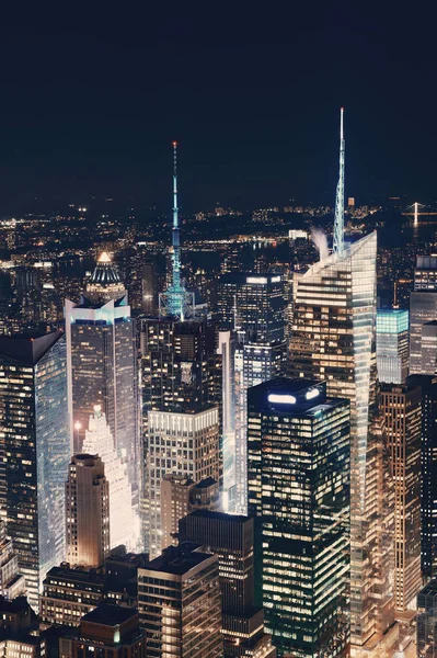 New York City Midtown Skyline Med Skyskrapor Och Urbana Stadsbilden — Stockfoto