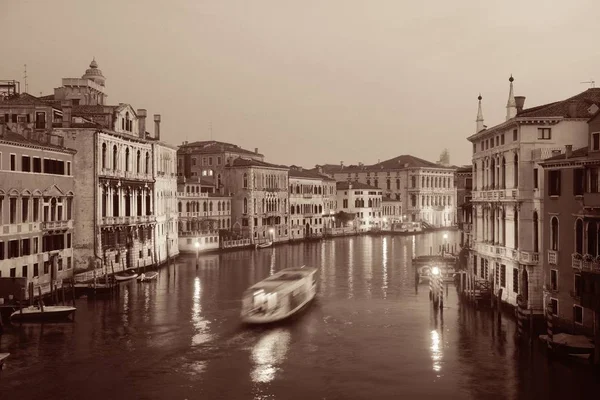Βενετία Canal Grande Στην Ανατολή Και Σκάφη — Φωτογραφία Αρχείου