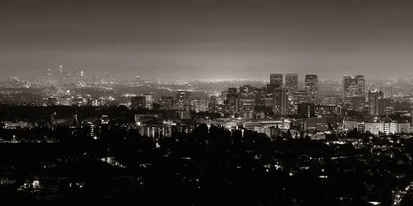 Los Angeles Bei Nacht Mit Städtischen Gebäuden — Stockfoto
