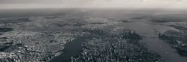 Luchtfoto Van New York City Panorama — Stockfoto