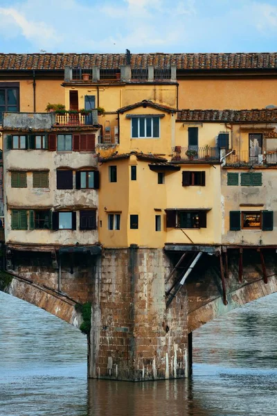 Понте Веккіо Над Річкою Арно Флоренції Італія — стокове фото