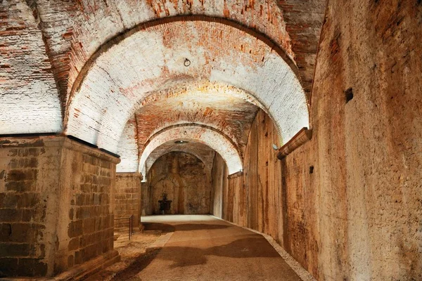 Tunnel Och Barrikad Lucca Italien — Stockfoto