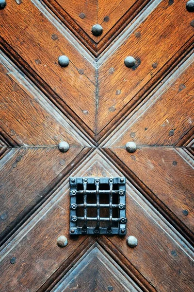 Абстрактные Узоры Деревянных Дверей Праге — стоковое фото