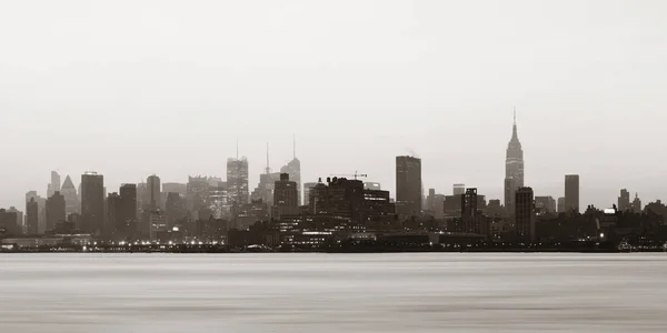 New York City Wolkenkratzer Silhouette Stadtansicht Bei Sonnenaufgang — Stockfoto