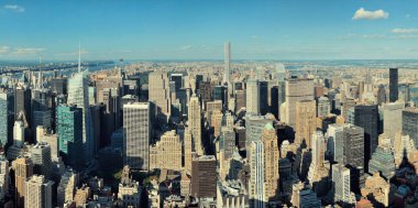 New York şehir merkezi gökdelenleri ve şehir manzaralı gökdelenler.