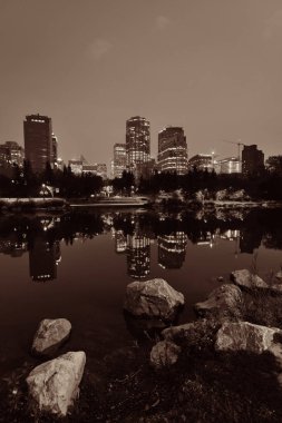Gece Calgary Prensi Adası, Kanada.