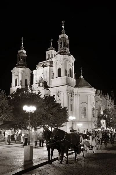 Gamla Torget Natten Prag Tjeckien — Stockfoto
